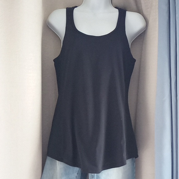 FABLETICS women's black exercise tank top open back and built in bra sz amall - Picture 3 of 3